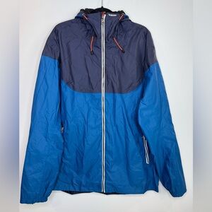 TRIBORD Decathlon Sailing 100 Hooded Rain Jacket Blue Size 2XL Waterproof